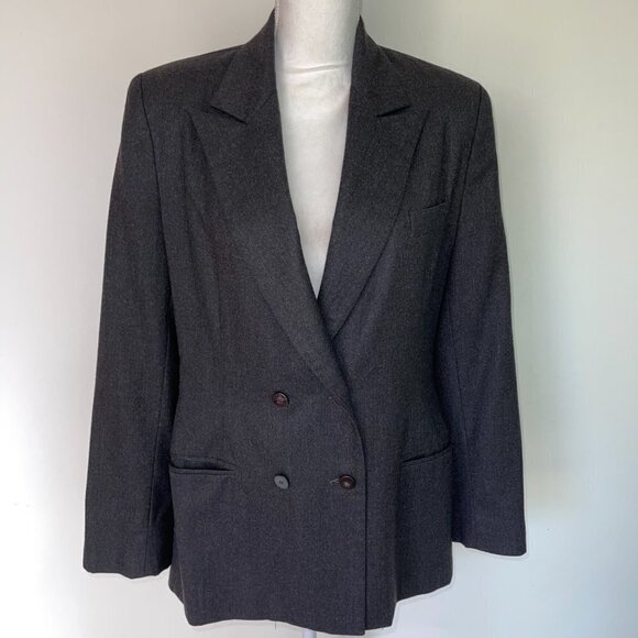Iris Singer Collection Wool Blazer Size 8 Womens Double Breasted Made In USA - Picture 10 of 11